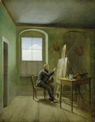 Caspar David Friedrich (1774-1840) dans son atelier, 1811